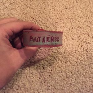 Patience leather bracelet